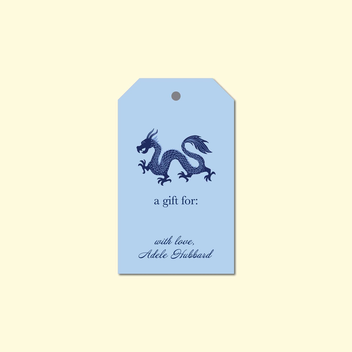 Gift Tag   |   Navy Dragon