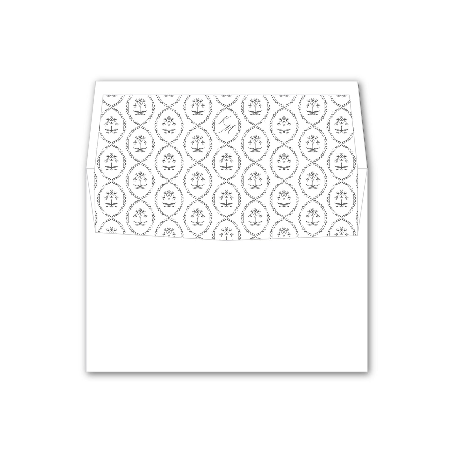 Flat Notecard    |     Scallop Pattern (more colors available)