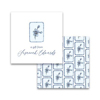 Gift Tag   |   Sticker   |   Blue Flower Tile