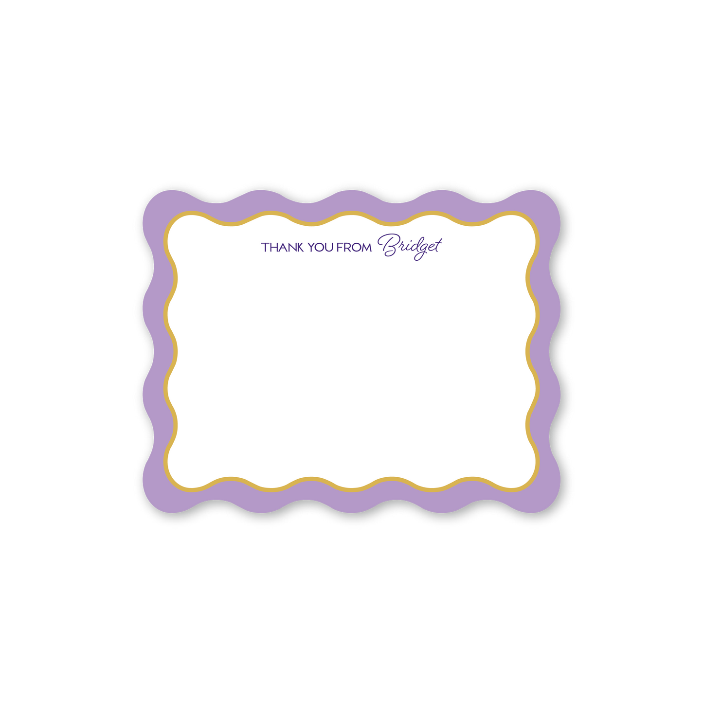 Flat Notecard    |     Wavy Border