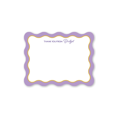 Flat Notecard    |     Wavy Border