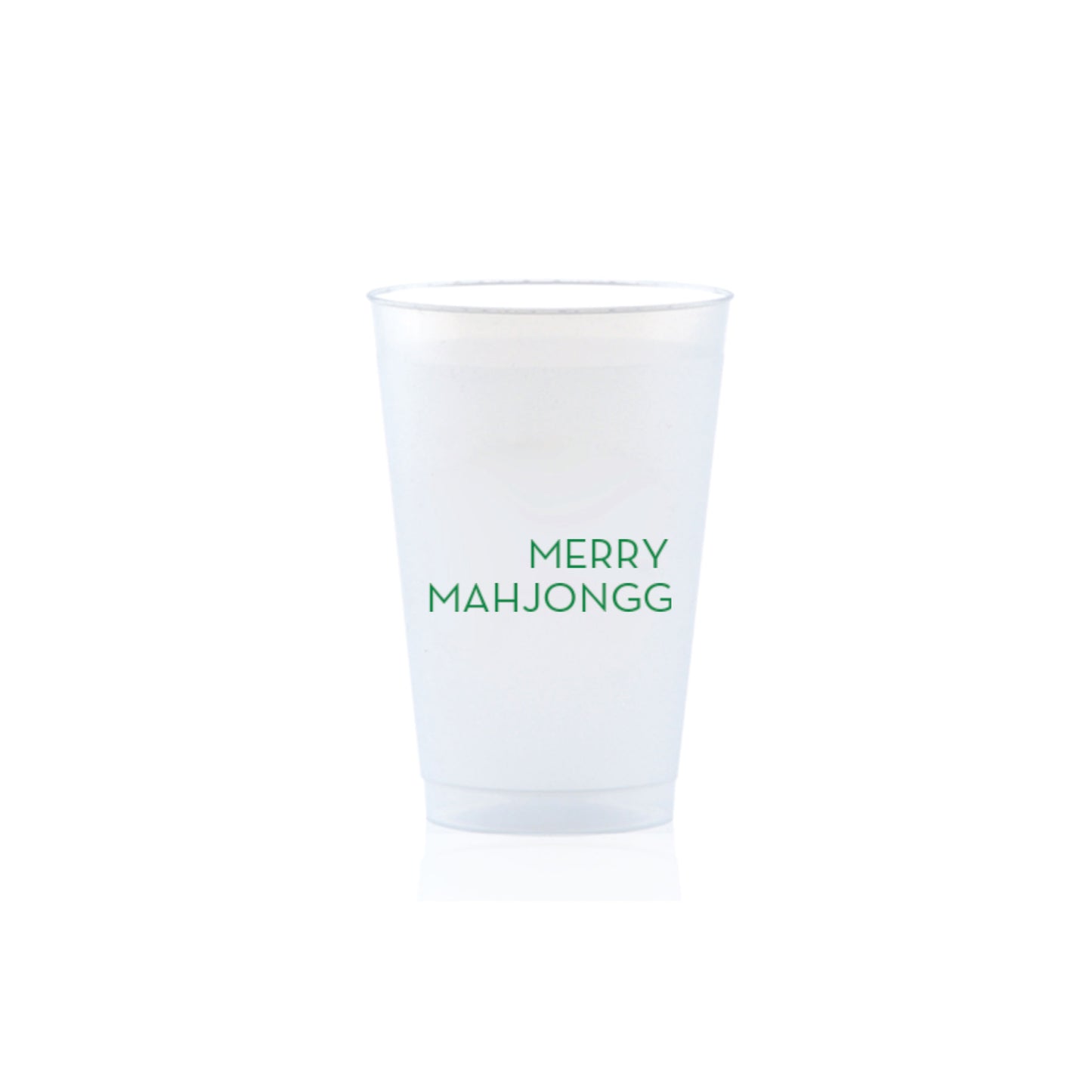 Mah Jongg Cups   |   Merry MahJongg in Green (Shatterproof 14 oz. Cup)