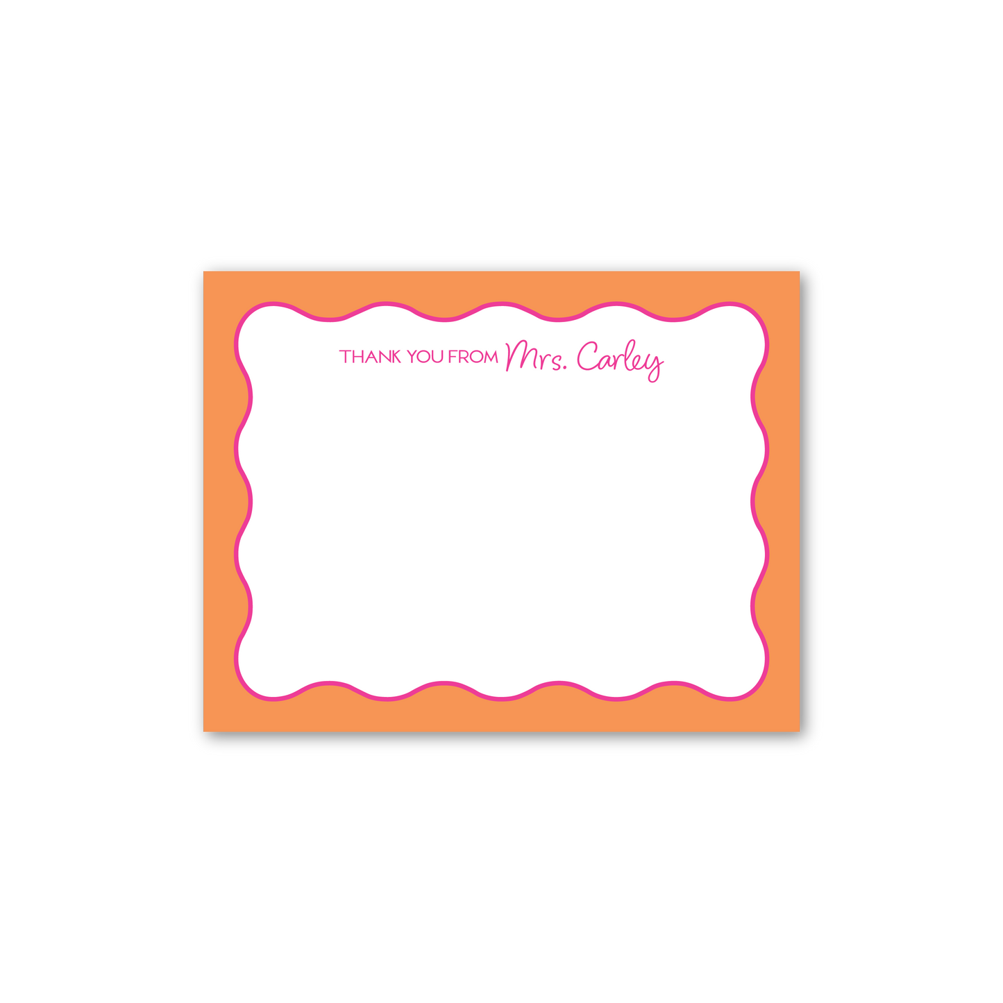 Flat Notecard    |     Wavy Border