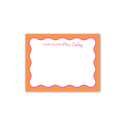 Flat Notecard    |     Wavy Border