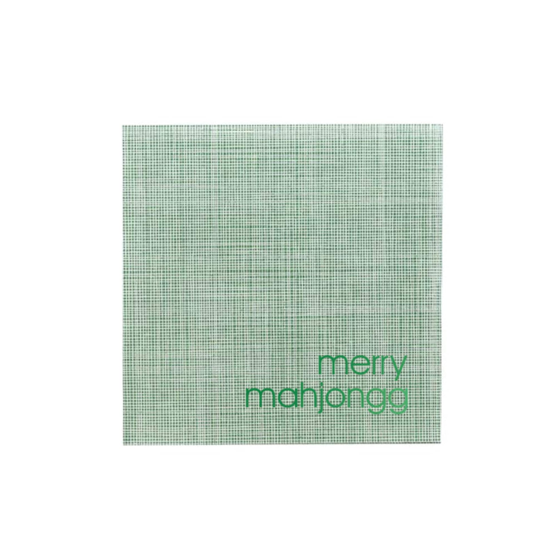 Merry MahJongg Napkins, Green Mah Jongg Napkins, Mah Jong Gift